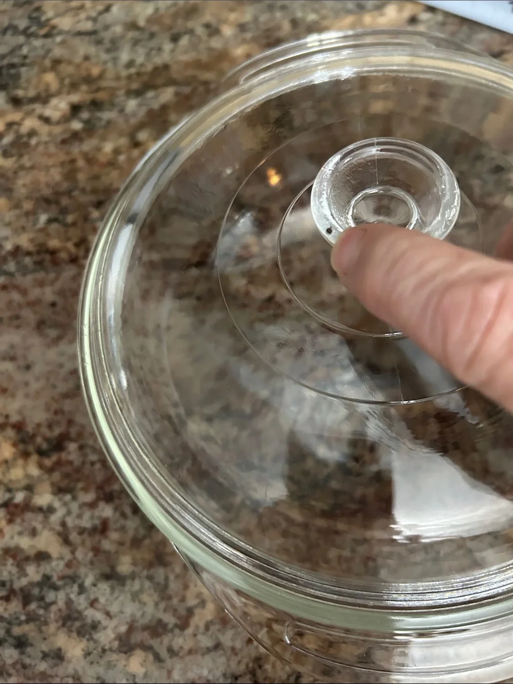 Vintage Pyrex Clear Glass Covered Casserole Dish